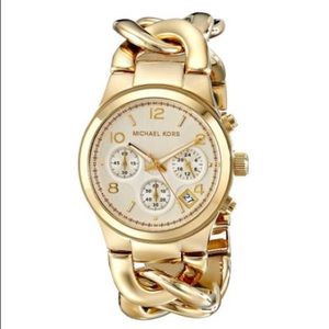 *SALE* Michael Kors gold chain link bracelet watch