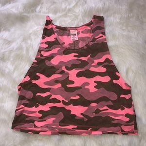 HTF pink camo tank top