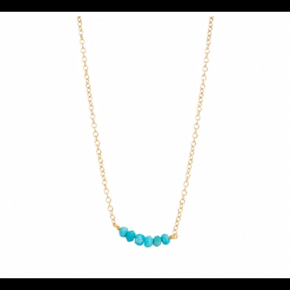 NWT! Kris Nations Mystic Bar Necklace in Turquoise