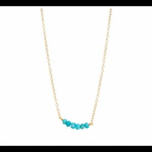 NWT! Kris Nations Mystic Bar Necklace in Turquoise