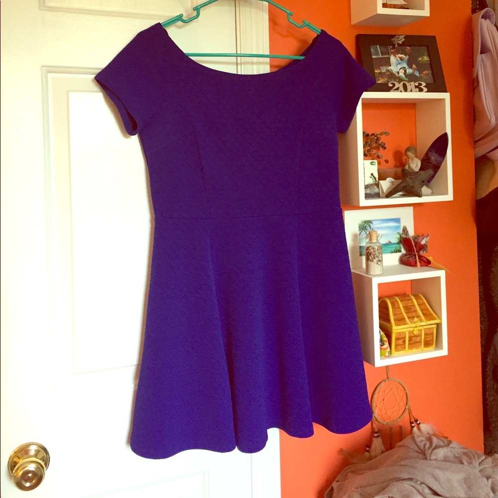 Beautiful Blue Forever 21 Skater Dress