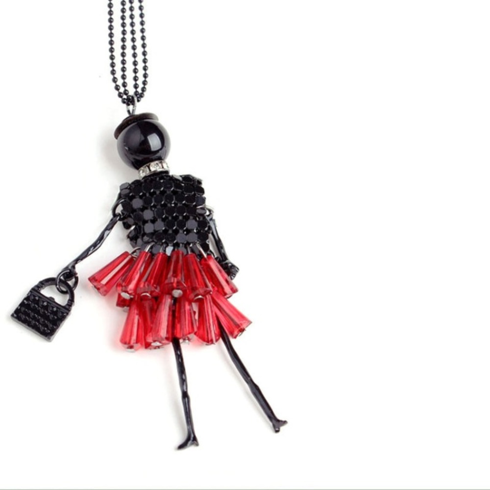 5 for $25 • Red Dancing Doll Necklace