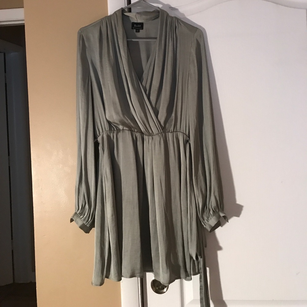 Green silk dress from Bloomingdales