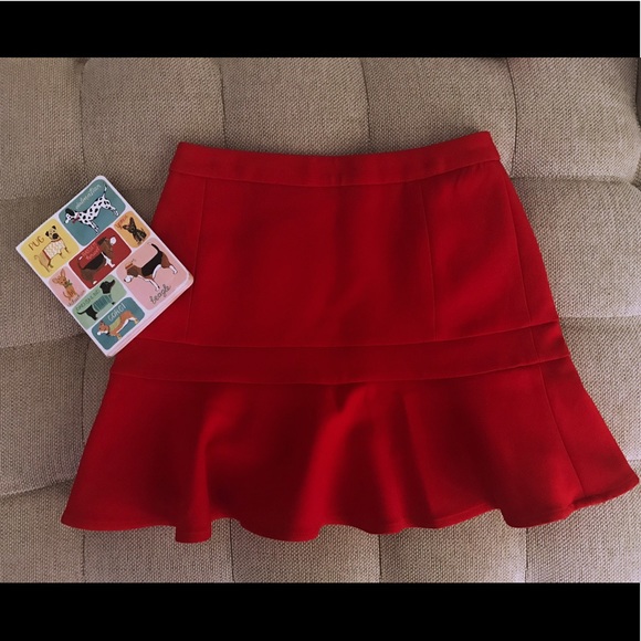 Zara Dresses & Skirts - Express Red Trumpet Mini Skirt