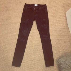 Paige brand black distressed jeans