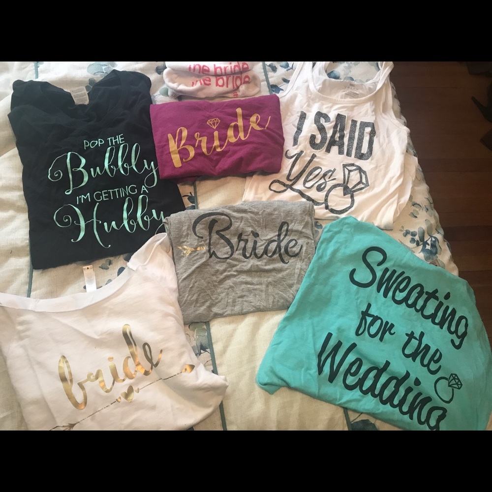 BRIDE TO BE SHIRTS/TANKS/SWEATSHIRT *Bundle*