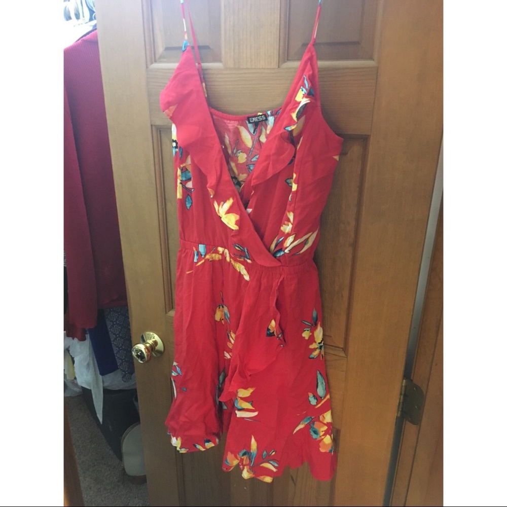 Express Floral Print Mini Dress