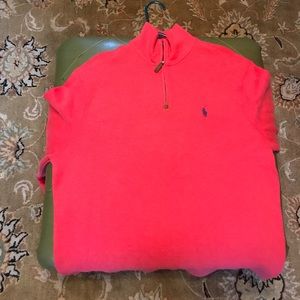 Polo quarter zip pullover sweater