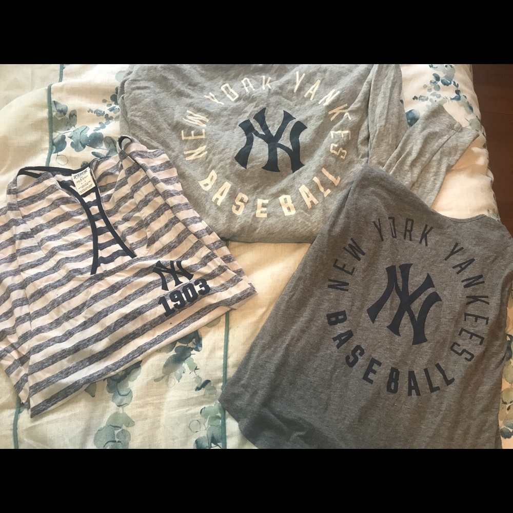 PINK Yankees sweatshirt and tank tops *bundle*