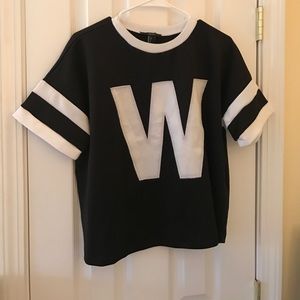 Cute fun jersey material top