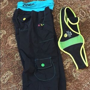 Zumba Fitness cargo crops and weight belt