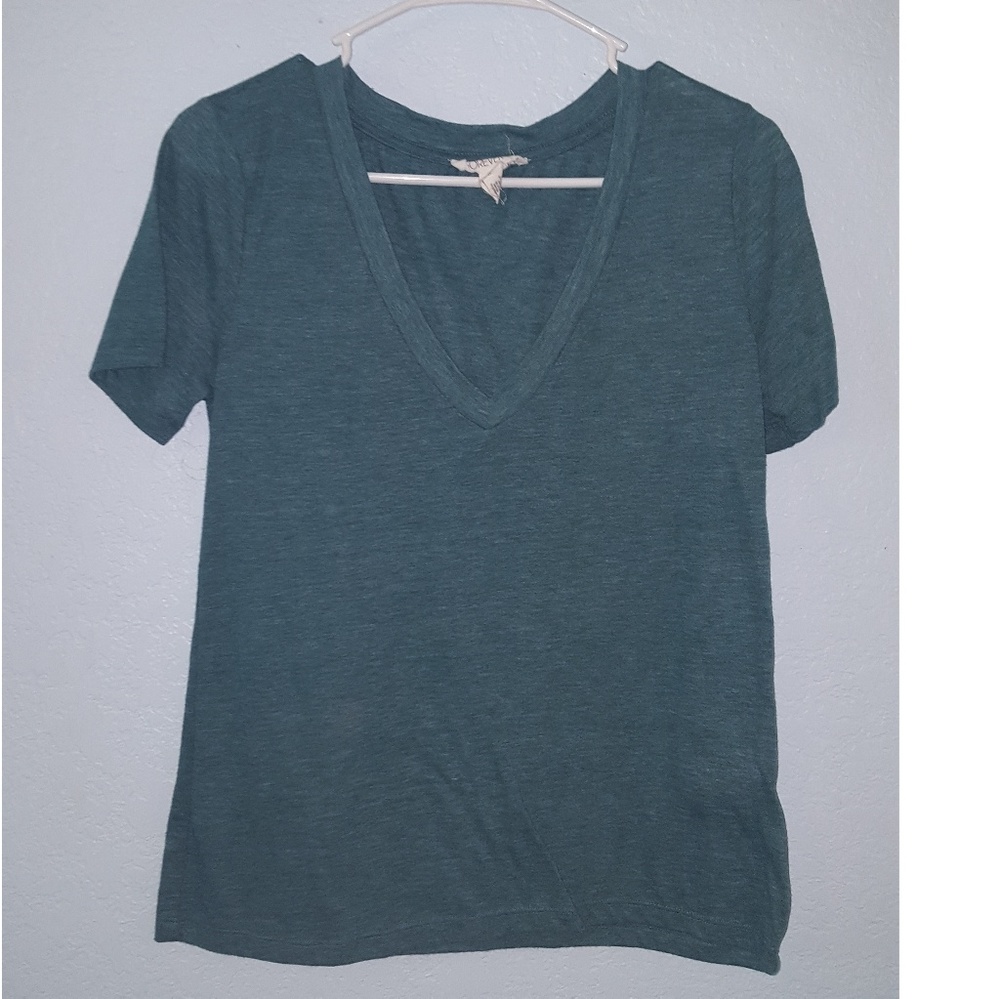 Teal V-neck