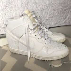 White Nike sneaker wedges