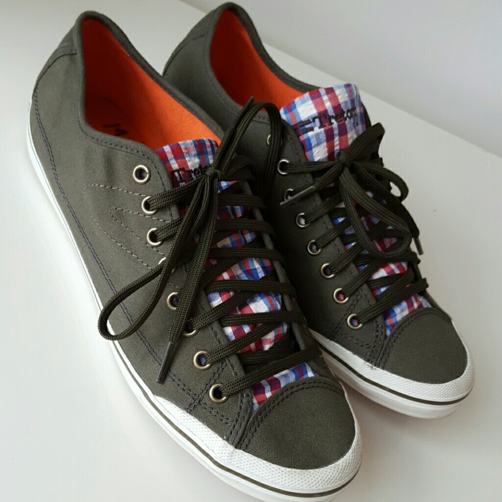 Tretorn Eco Ortholite green plaid skymra 9.5