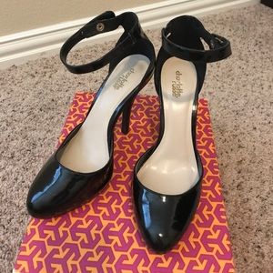 Black ankle wrap heels!