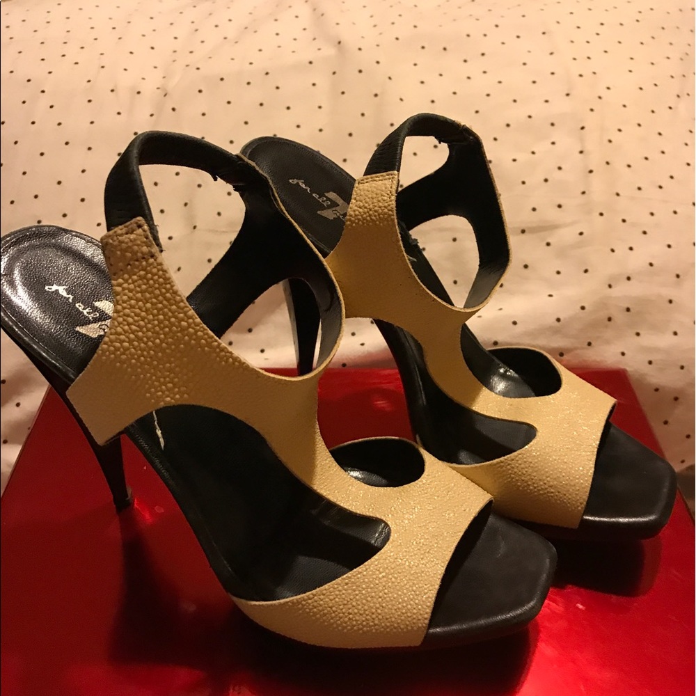Cream color high heels