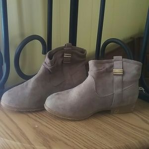 Tan suede ankle boots