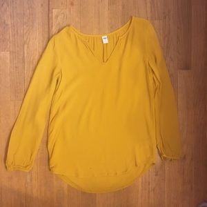 Cute Mustard Yellow Old Navy Blouse - XS