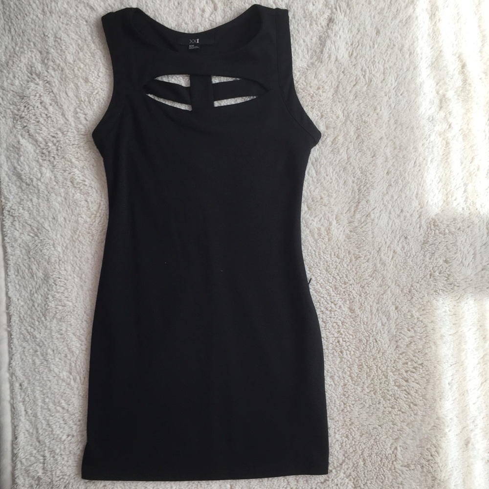 Forever 21 Black Dress Open Back Size M - Picture 1 of 4