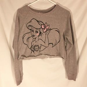 NWOT! Disney Ariel cropped sweatshirt