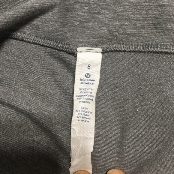 LULULEMON under under long light grey size 8 - Picture 3 of 4