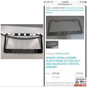 Nissan Versa Bling License Plate