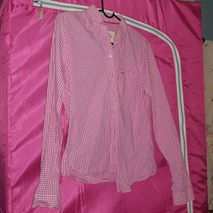 Hollister Small Plaid Button Up