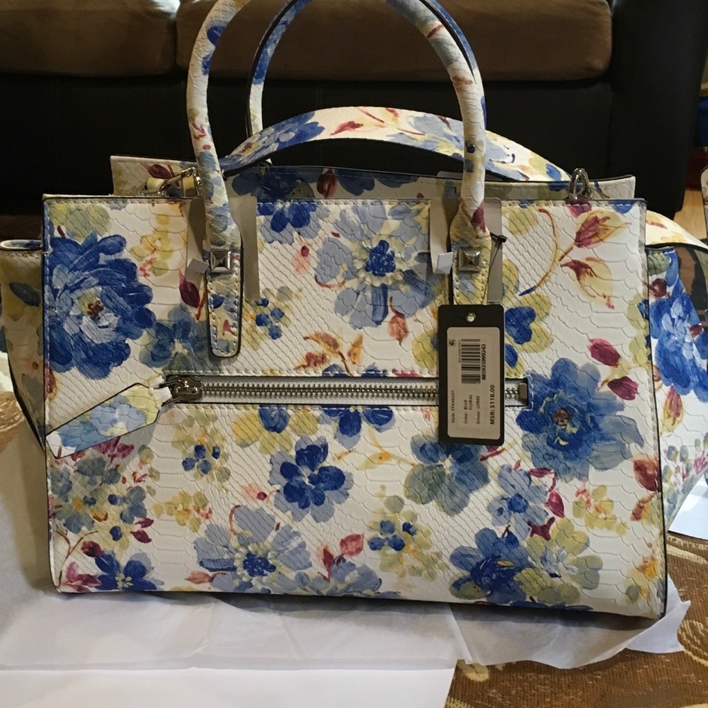 NWT Guess Floral Satchel/Crossbody - Picture 4 of 5