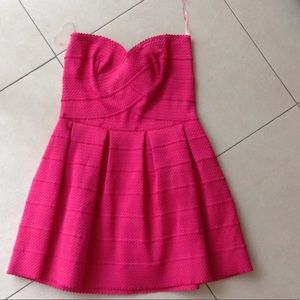 Pink strapless dress