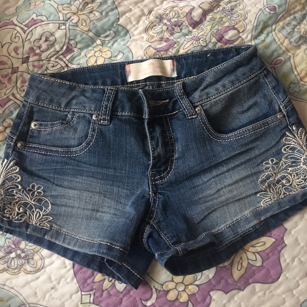 Denim shorts
