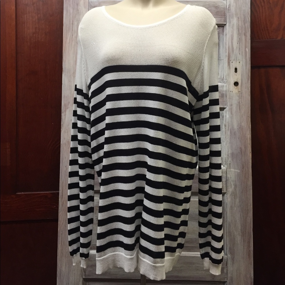 Black and White Striped Sweater
