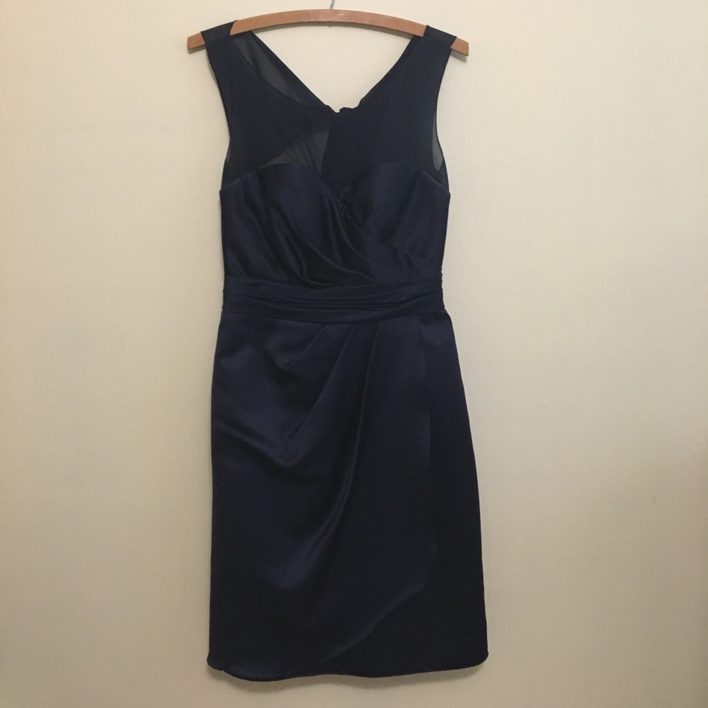 Navy Open Back Dress