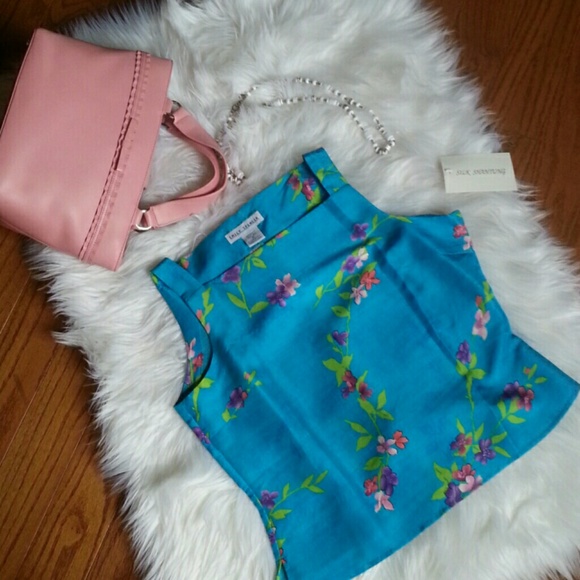 *SALE* NWT Silk shantung blouse 2P - Picture 2 of 5