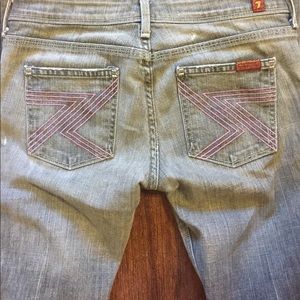 Gray Seven Jeans with Pink Pocket