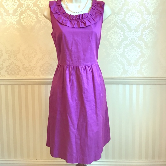 J. Crew Dresses & Skirts - J. Crew Purple Sundress with Ruffle Neckline