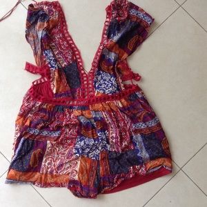 Patterned romper