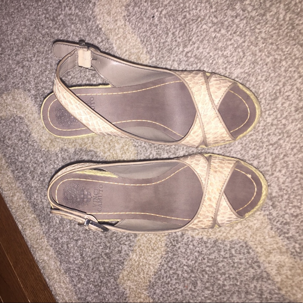 Vince Camuto wedges snake skin