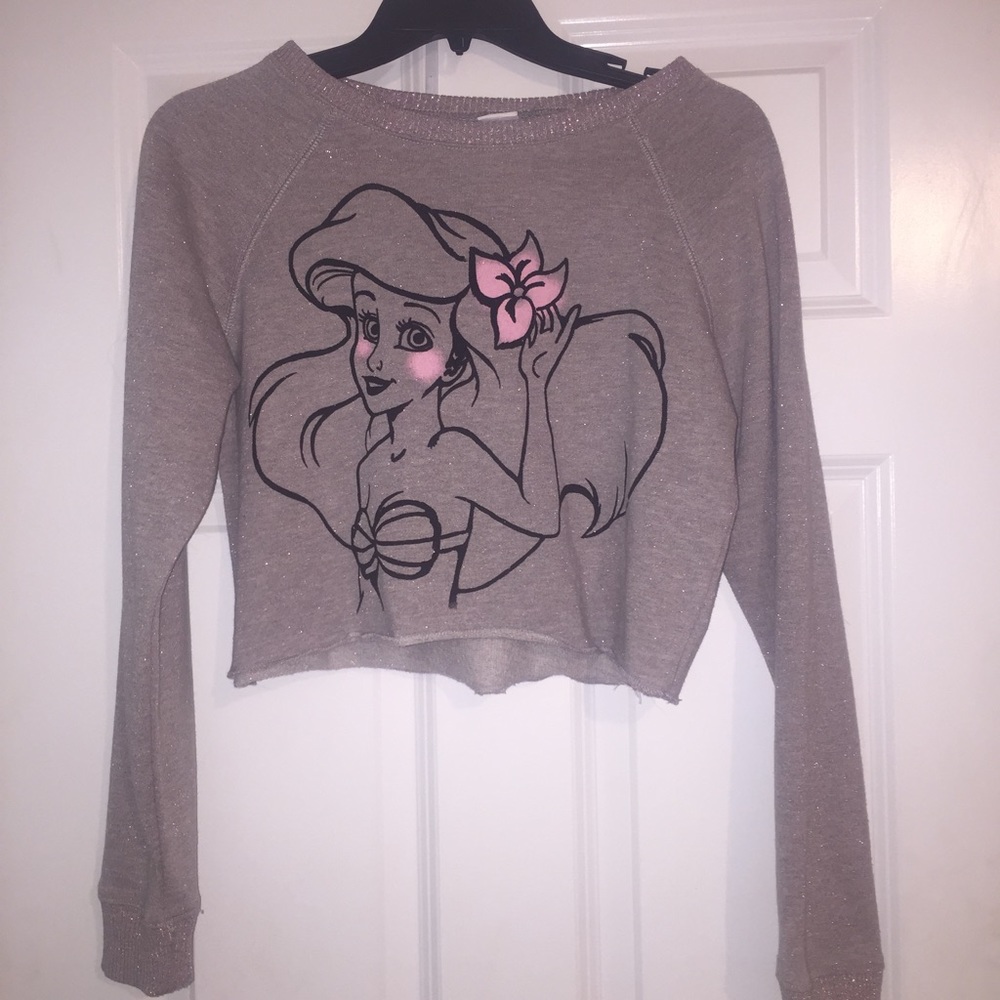 🌸Long Sleeved Cropped Disney Ariel Sweater🌸