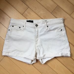 Off white denim shorts