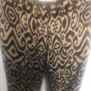 Jones New York GOLD/BLACK PRINT LOUNGE PANTS