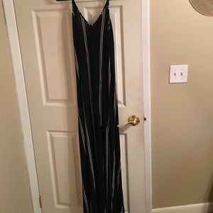 SALE: Backless Black and White Maxi Dress
