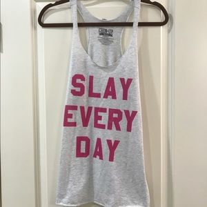 Slay every day tank top size M .