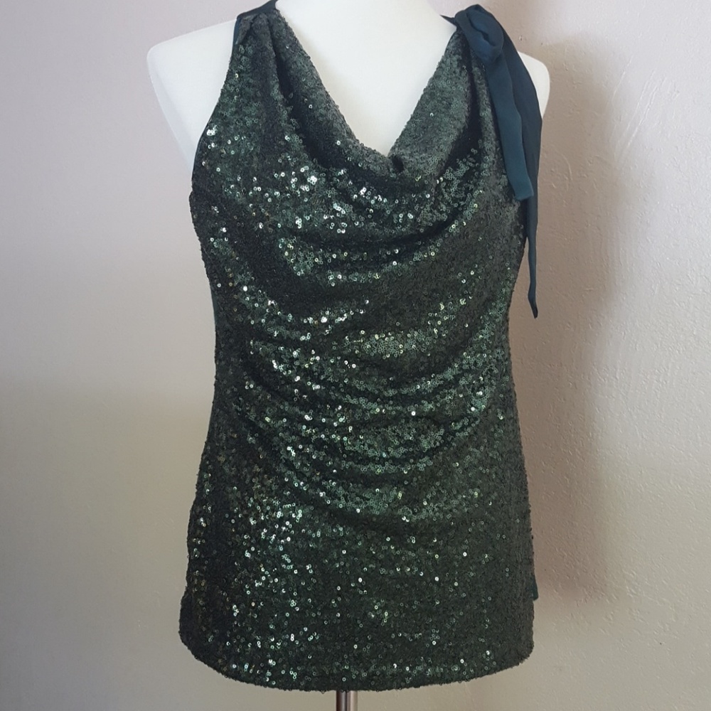 Cowl sequined top