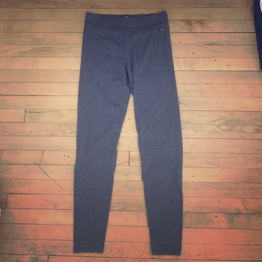 VICTORIAS SECRET PINK Plain Grey Leggings NWOT