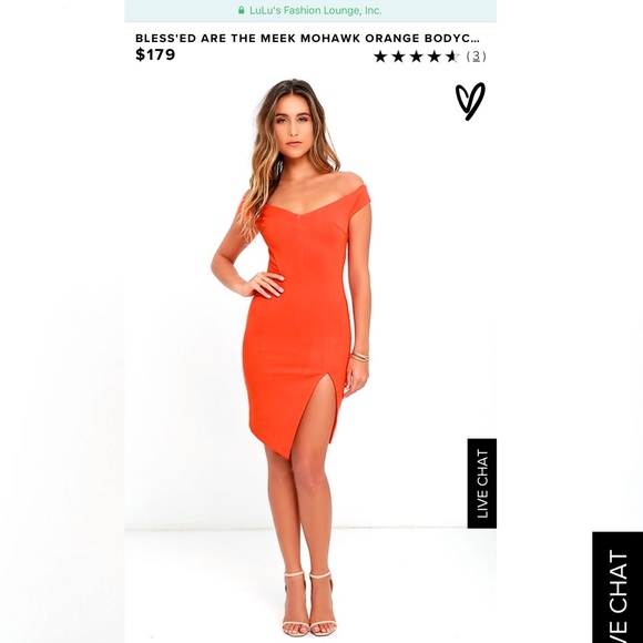 Bless'ed Are The Meek /small/Mohawk Dress/Orange - Picture 1 of 6