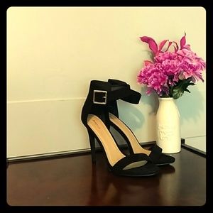 Black strappy heels