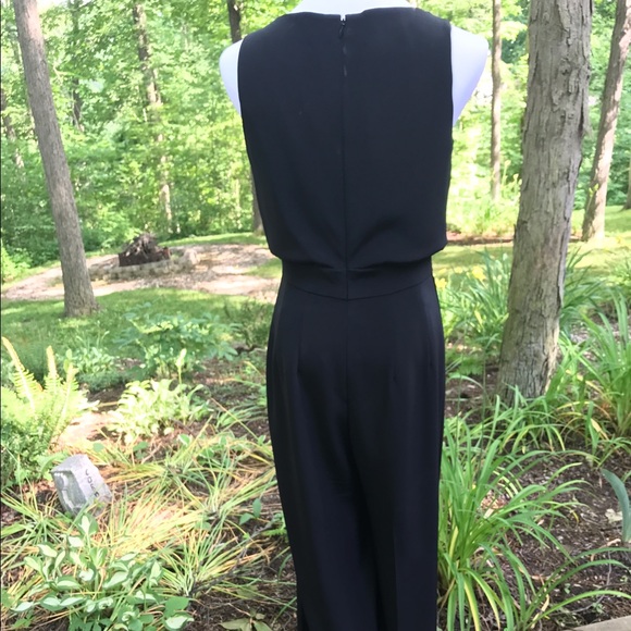 Black, tuxedo style jumpsuit.  Size 8. - Picture 2 of 8