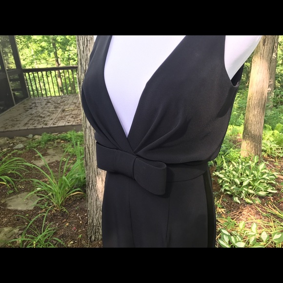 Black, tuxedo style jumpsuit.  Size 8. - Picture 3 of 8