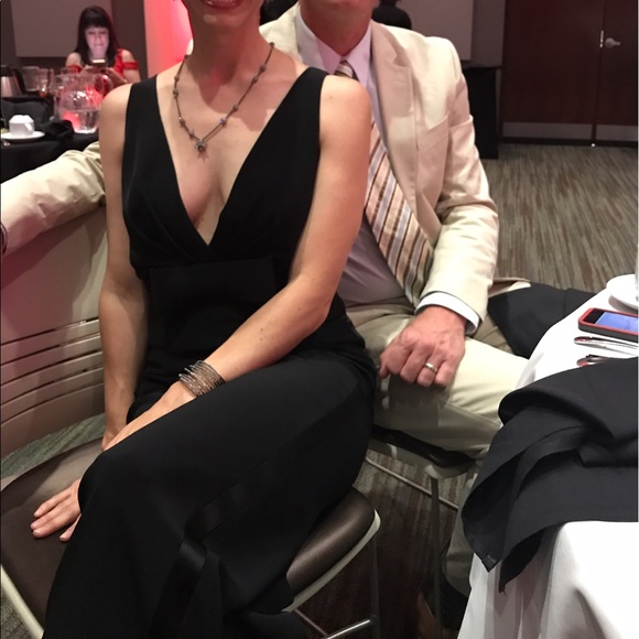 Black, tuxedo style jumpsuit.  Size 8. - Picture 8 of 8