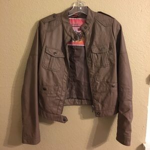 Faux leather jacket